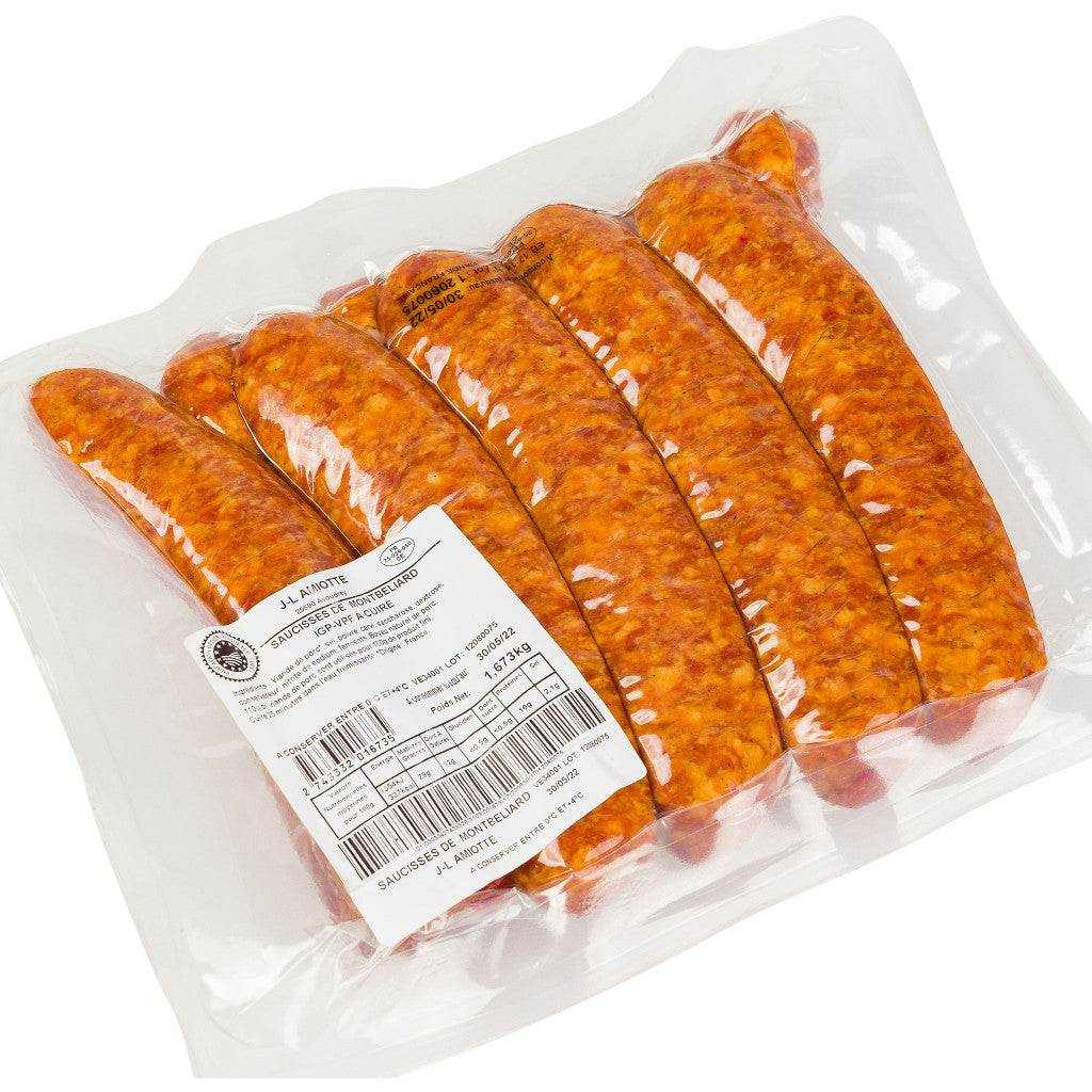 Montbeliard Sausage pack with guide weight of approximately 1.75kg