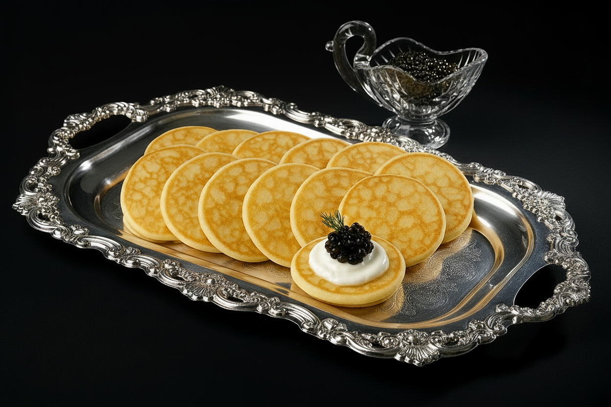 Beleaev Blinis 12-piece pack of yeast-raised mini pancakes for caviar and smoked fish
