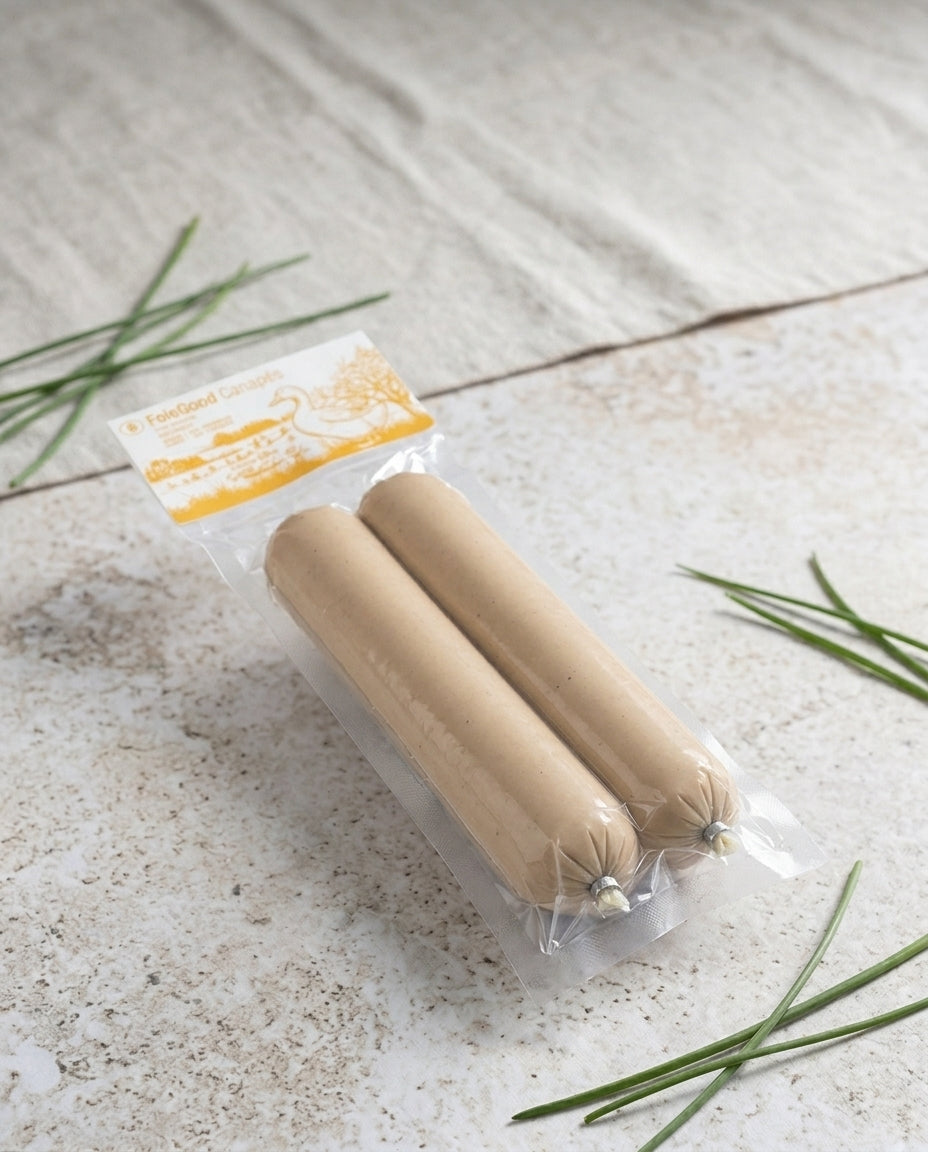 500g pack of FoieGood ethical spreadable duck pâté from France, smooth and creamy duck liver pâté.