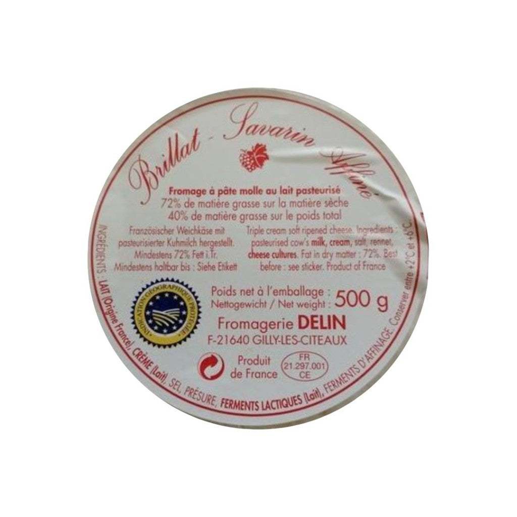 500g pack of mature Brillat Savarin cheese for cheeseboards and cooking