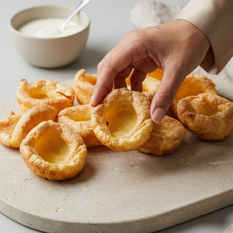 Mini Yorkshire puddings golden bite-sized canape base frozen catering pack 600 pieces
