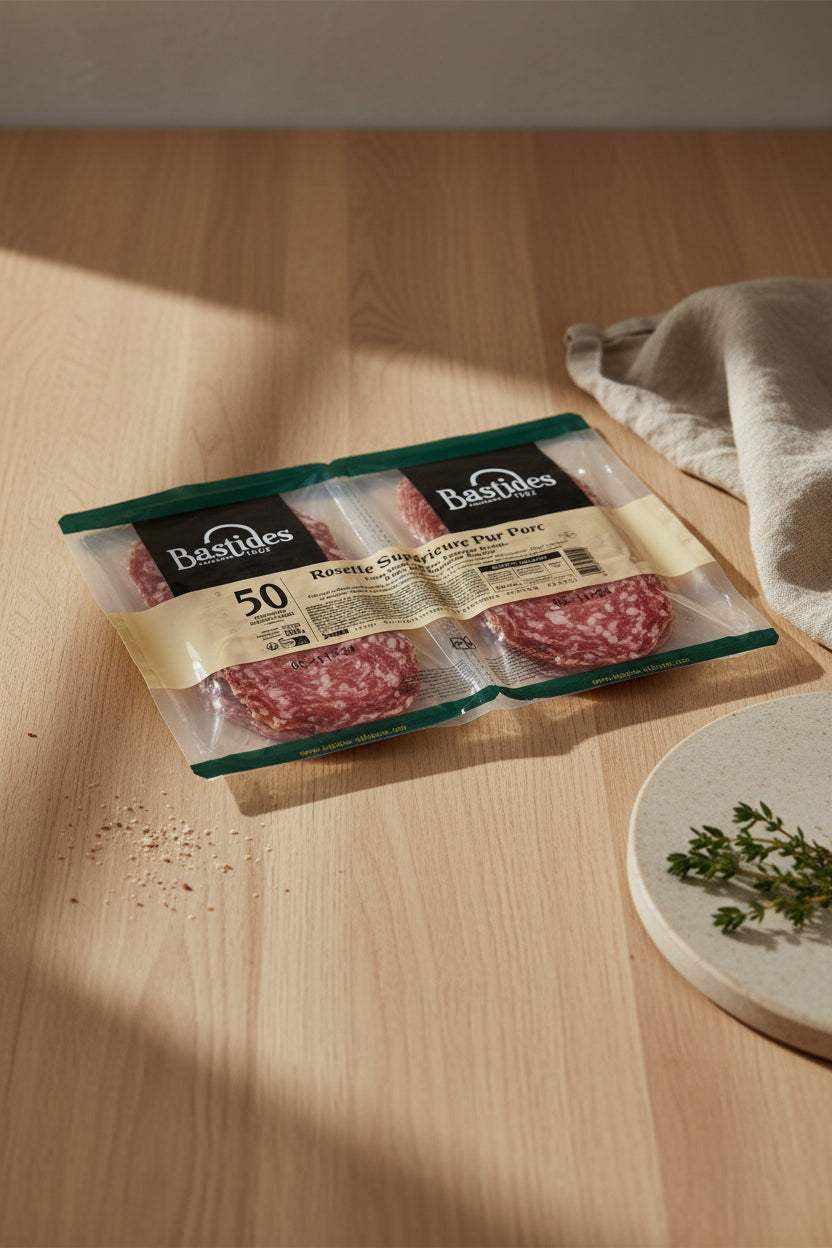 Sliced Saucisson Sec 2 x 250g traditional French dry cured sausage pack