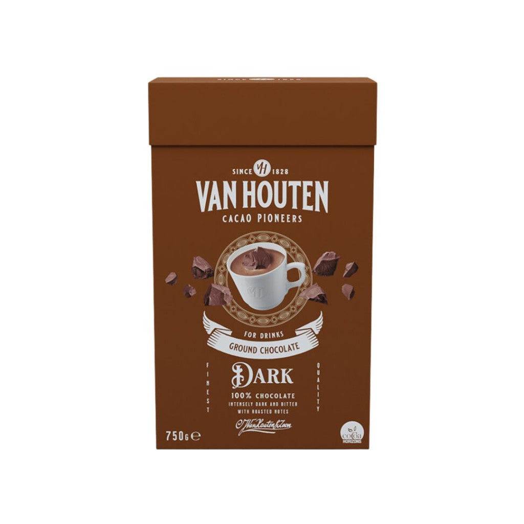 750g pack of Van Houten Dark Drinking Chocolate powder
