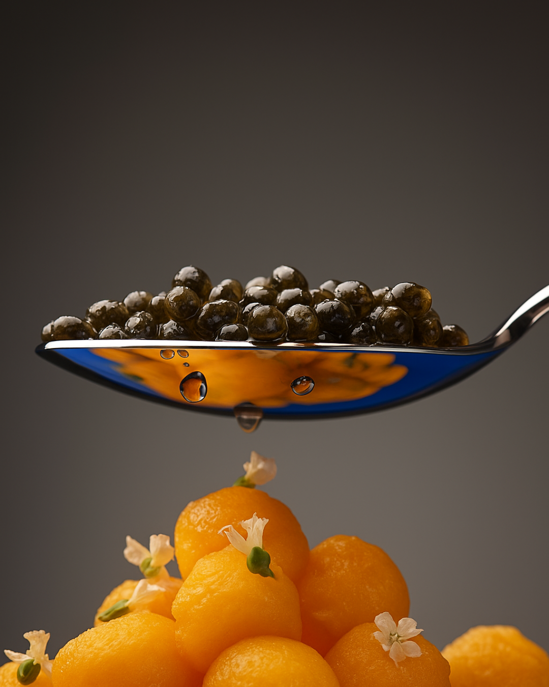 Infographic highlighting 7 surprising health benefits of caviar including omega-3, vitamin B12, selenium, complete protein, vitamin D, iron, and mental health support