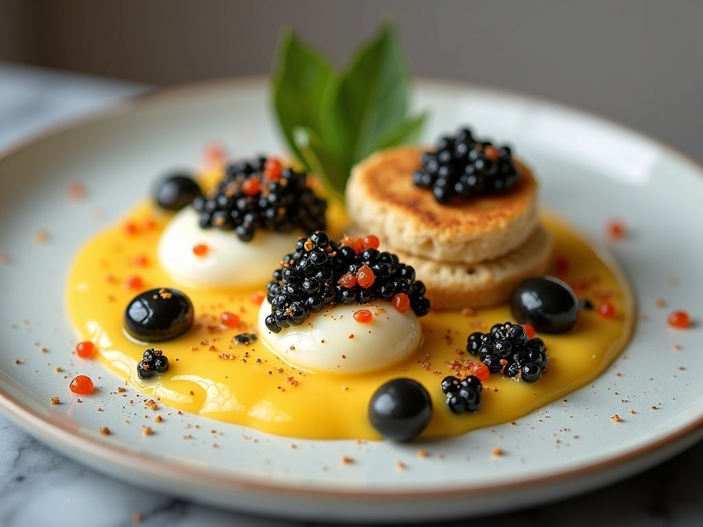 Baked Eggs in Cream with Caviar
