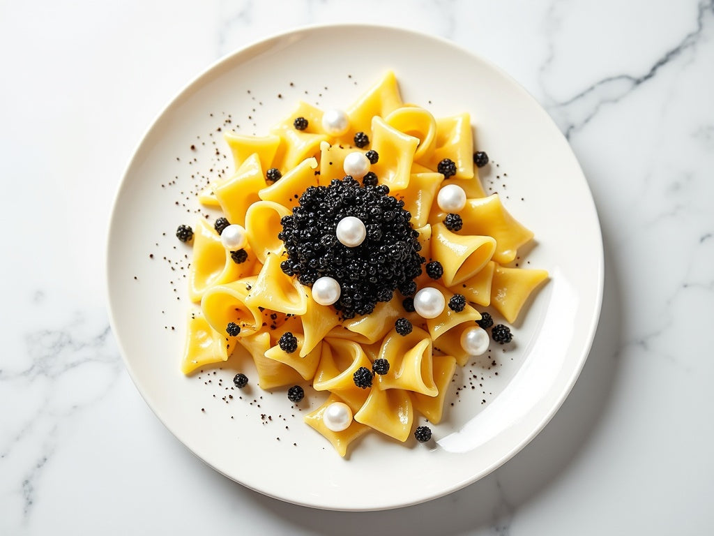 Orecchiette with Caviar and Burrata