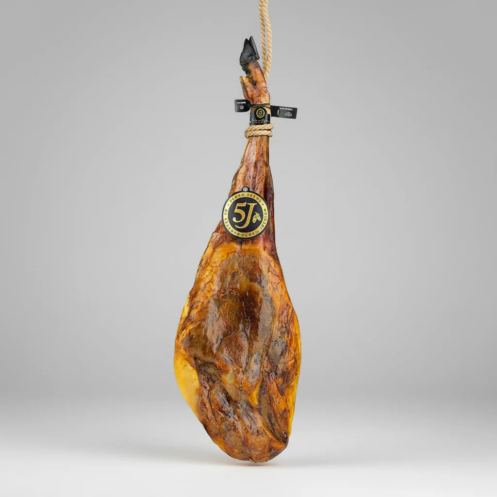 Jamon iberico de bellota leg from Cinco Jotas, 100% pure Iberico acorn-fed Spanish ham