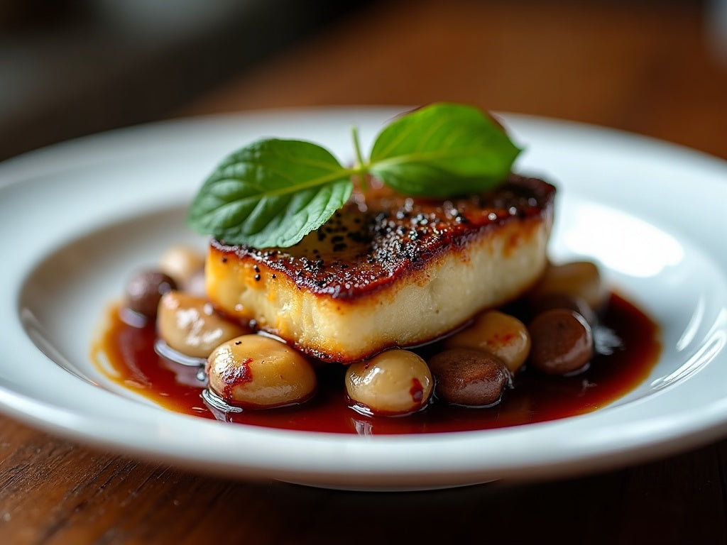 Foie Gras with Dark Chocolate Sauce