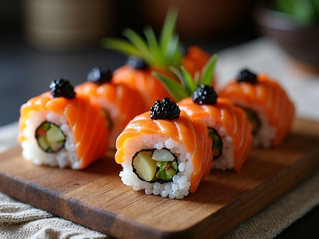 Caviar Sushi Hand Rolls (Temaki)