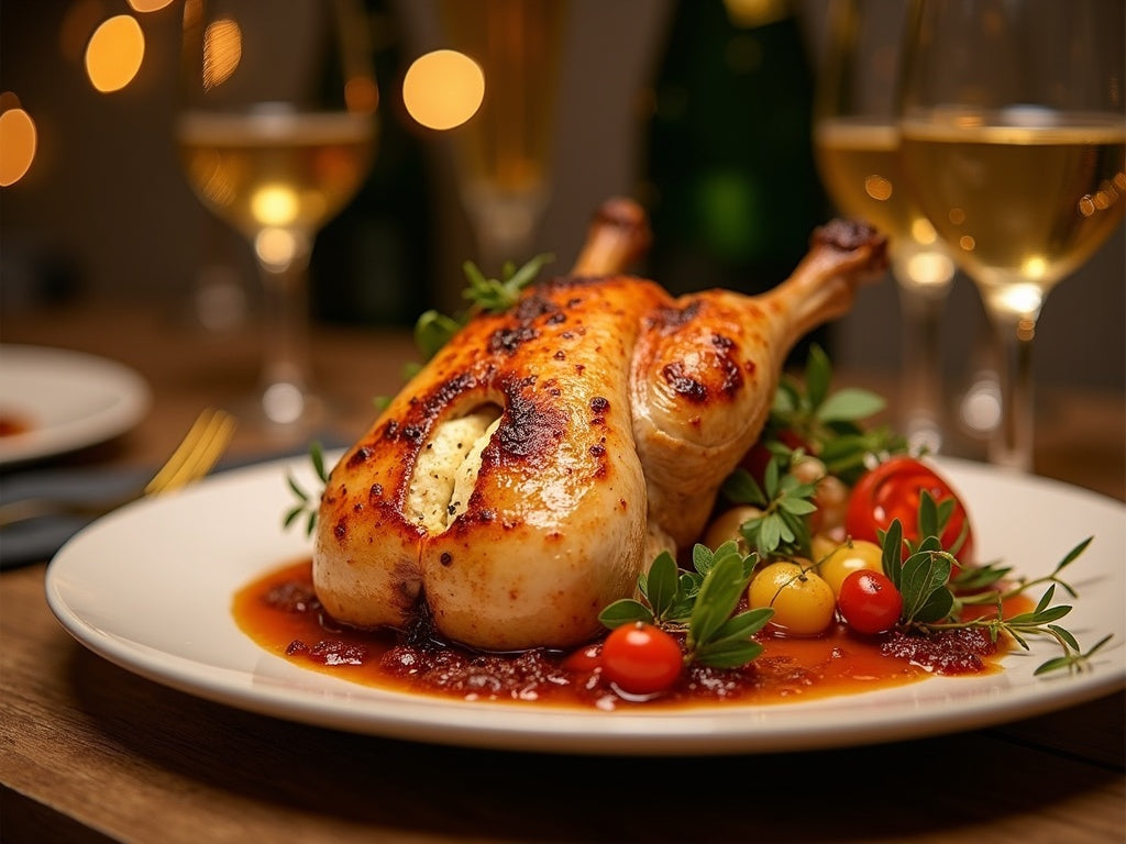 Roast Chicken Stuffed with Foie Gras