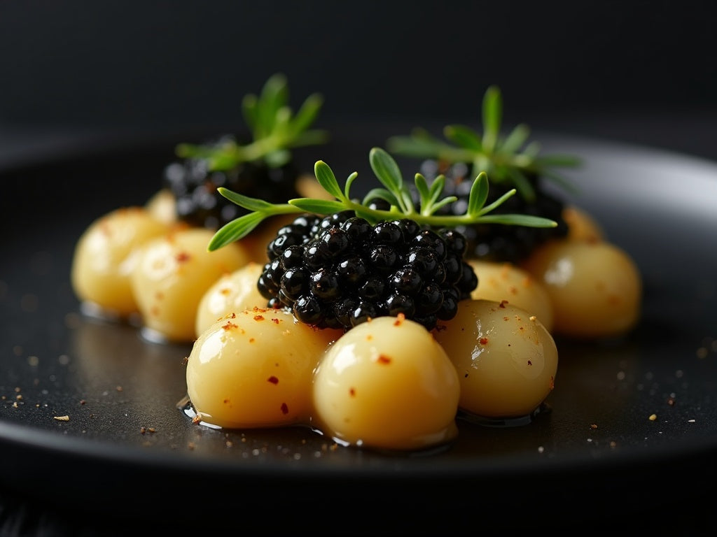 Gnocchi with Caviar and Chive Butter