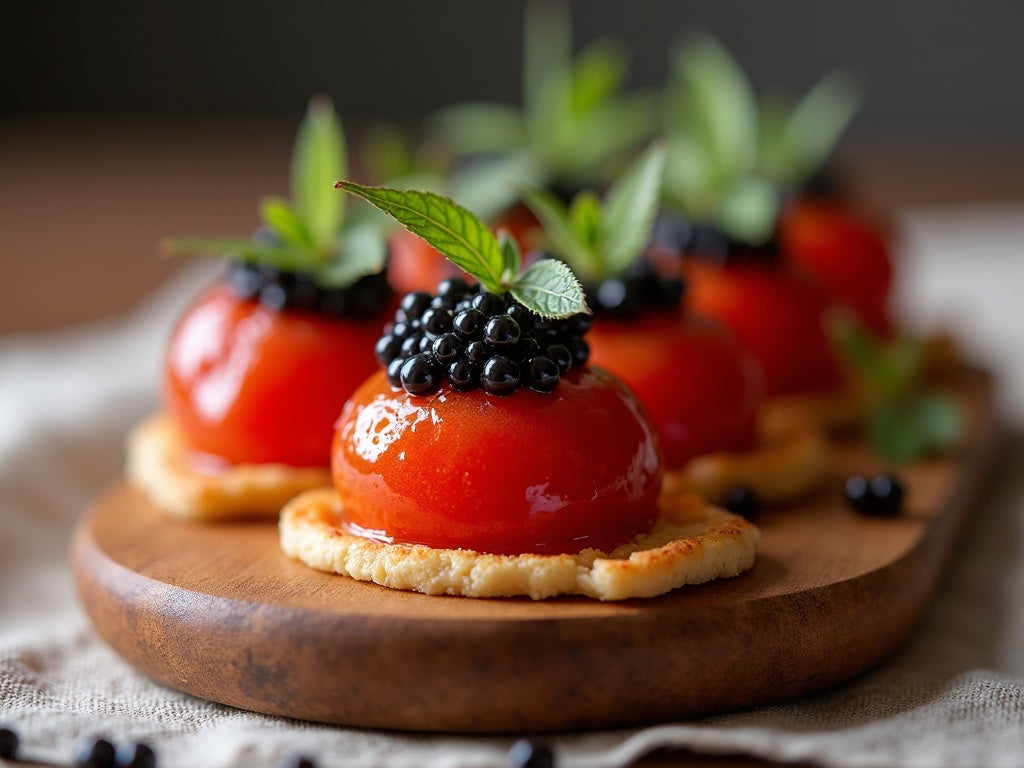 Cherry Tomato with Caviar Canapé