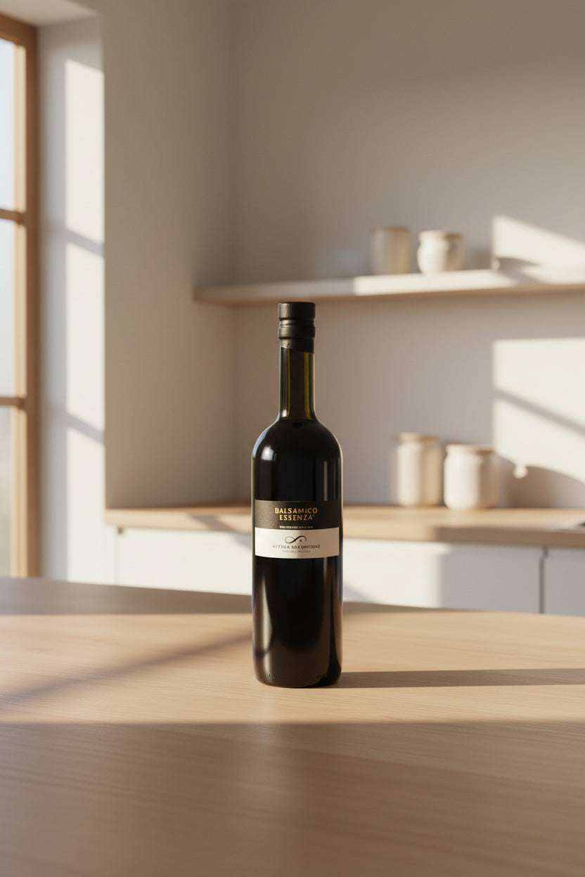 Aged balsamic vinegar from Acetaia San Giacomo, a premium gourmet pantry buy, in a glass bottle