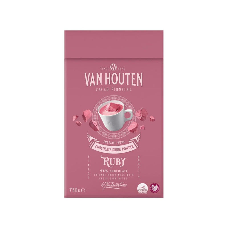 Van Houten Ruby Drinking Chocolate (1kg) catalogue image for Dark Drinking Chocolate vs Ruby Drinking Chocolate