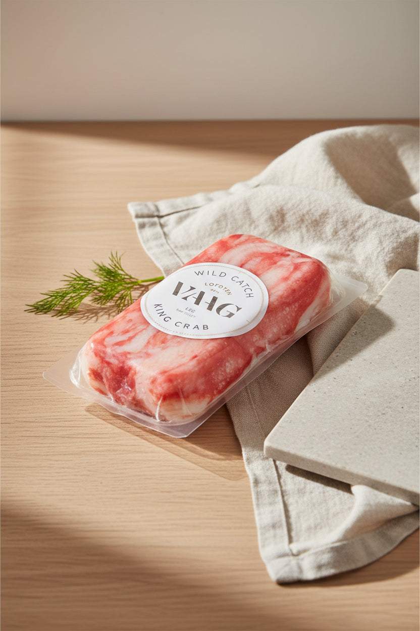 King Crab Long Leg pure meat frozen 227g package