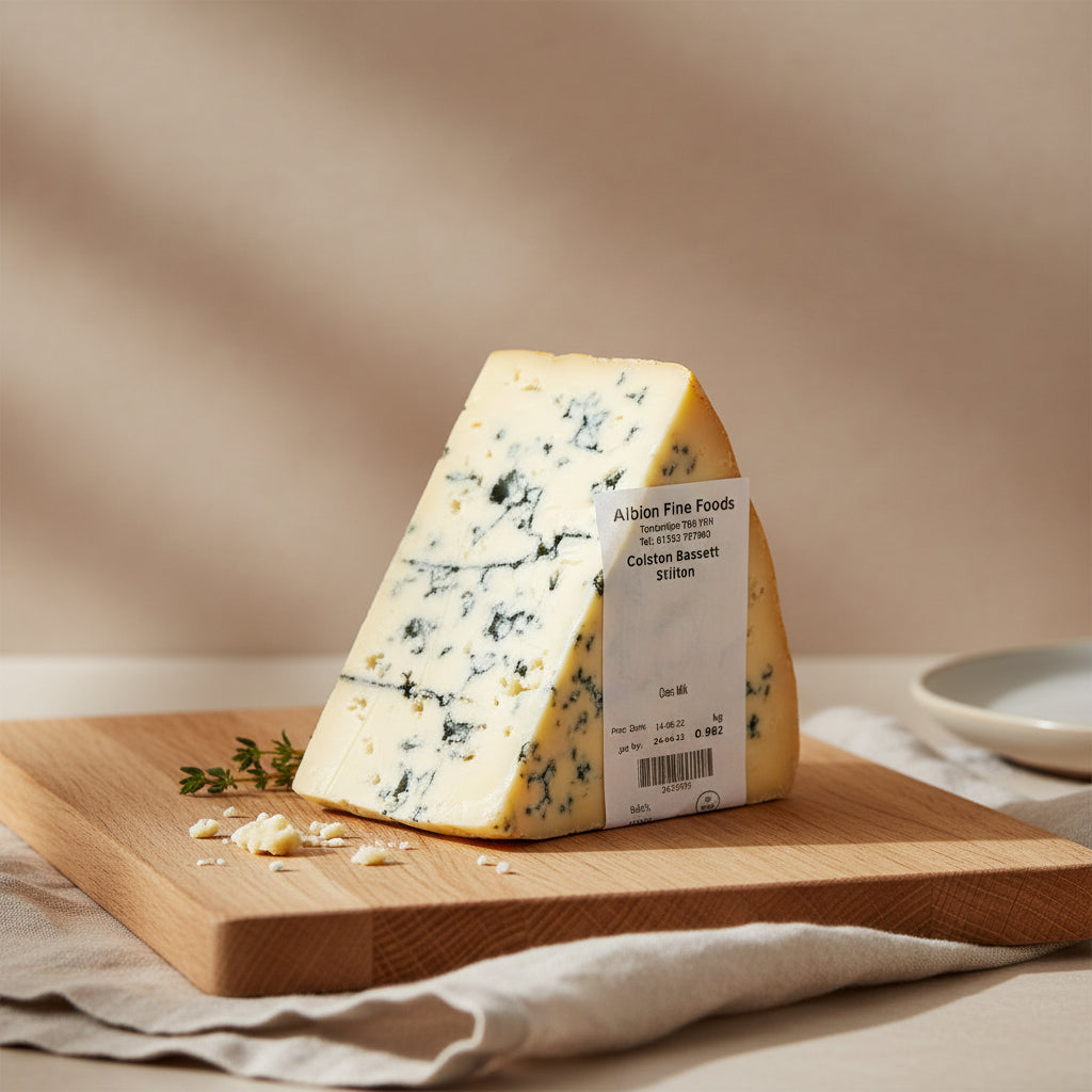 Colston Bassett Stilton wedge, an artisan English blue cheese to buy online UK