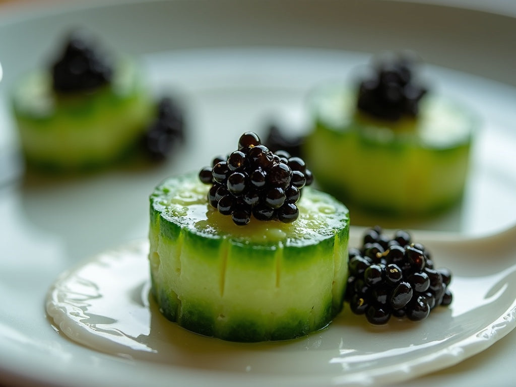 Cucumber Rounds with Caviar: 5-Minute Canapé