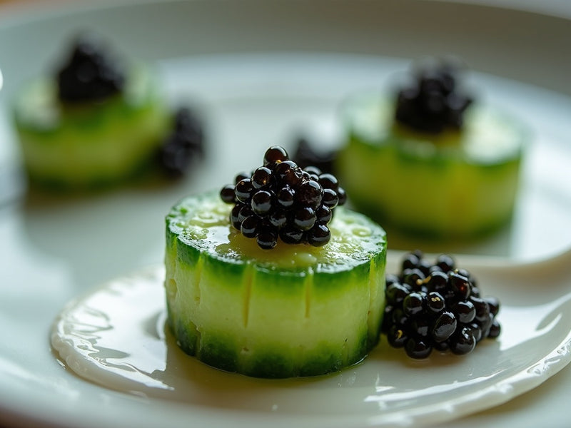 Cucumber Rounds with Caviar: 5-Minute Canapé