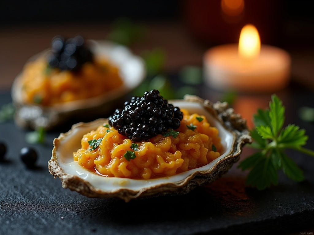 Oysters Rockefeller with Caviar