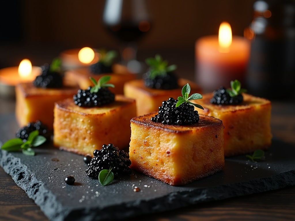 Savoury French Toast with Caviar