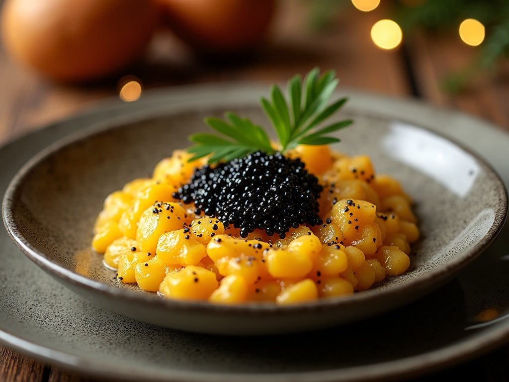 Breakfast Potato Hash with Caviar