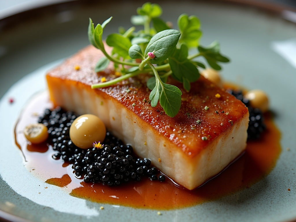Turbot with Caviar and Champagne Sauce