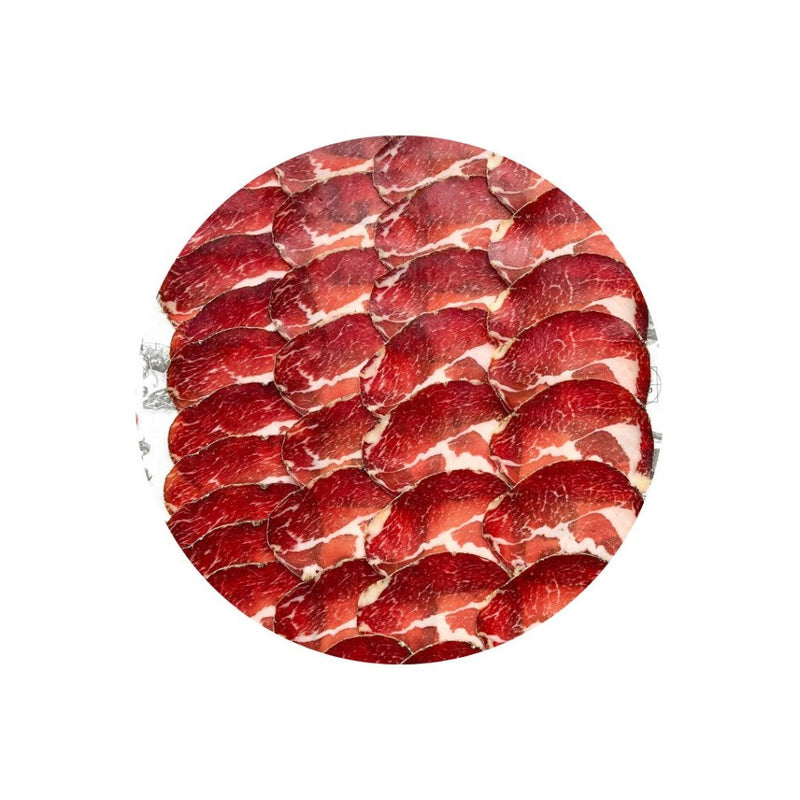 Cobble Lane Sliced Coppa (250g) catalogue image for Pancetta vs Coppa: Key Differences & Buyer Guide