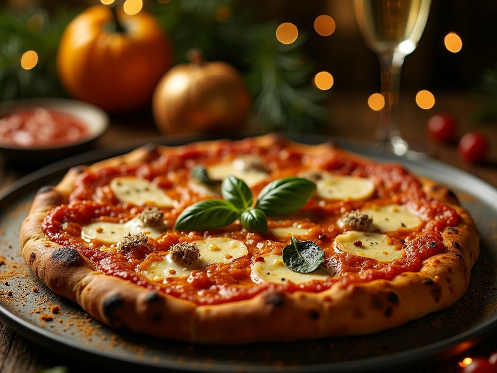 Truffle Pizza: White Sauce, Mozzarella, Shavings