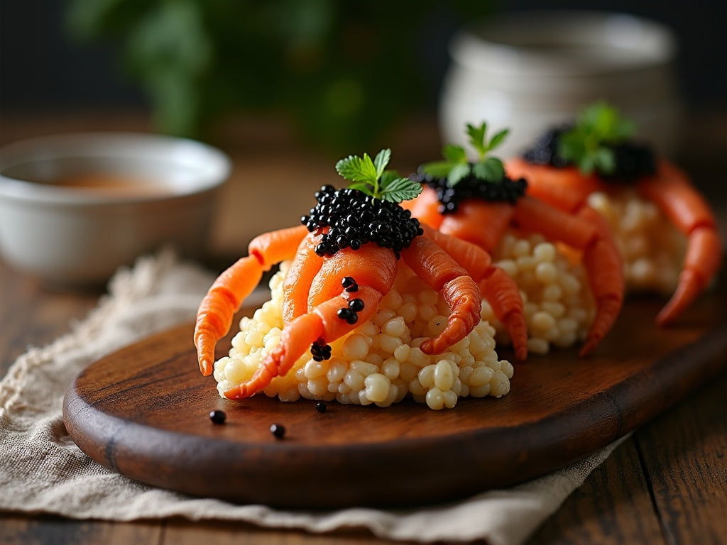 Crab Salad with Caviar Dressing
