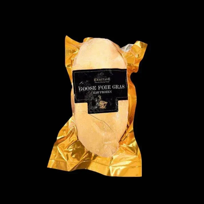 Raw deveined frozen goose foie gras lobe 550g from Hungary