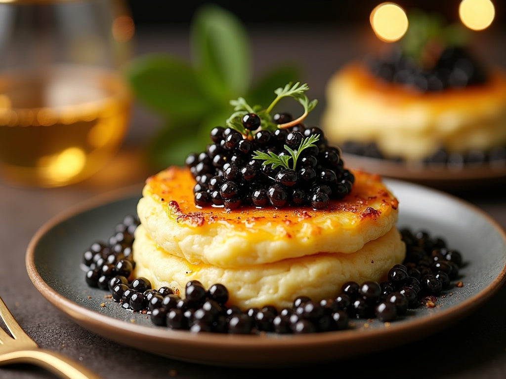 Egg White Omelette with Caviar (Light Brunch)
