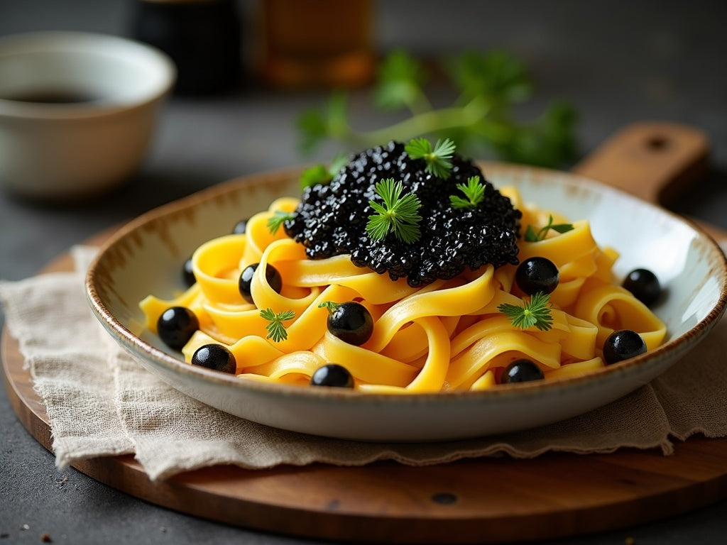 Tagliatelle with Caviar and Cream