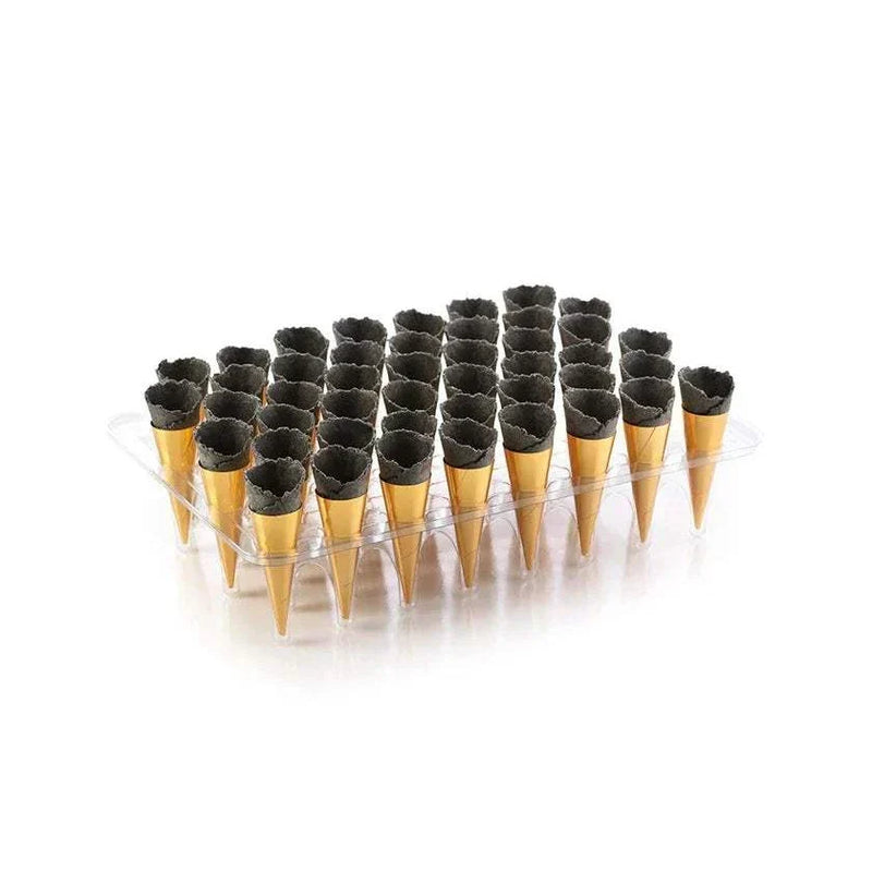 Savoury Fillable Charcoal Mini Canape Cones, x 45: verified product format used in this Beleaev guide