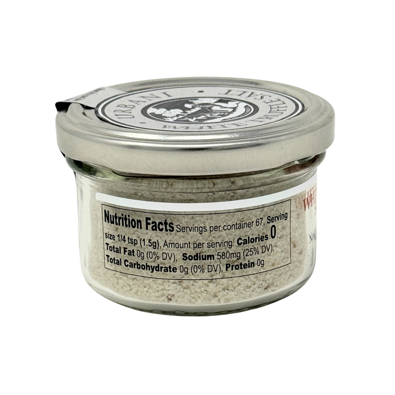 White Truffle Salt 100gr catalogue image for Truffle Vibe Seasoning vs White Truffle Salt: Buyer Guide