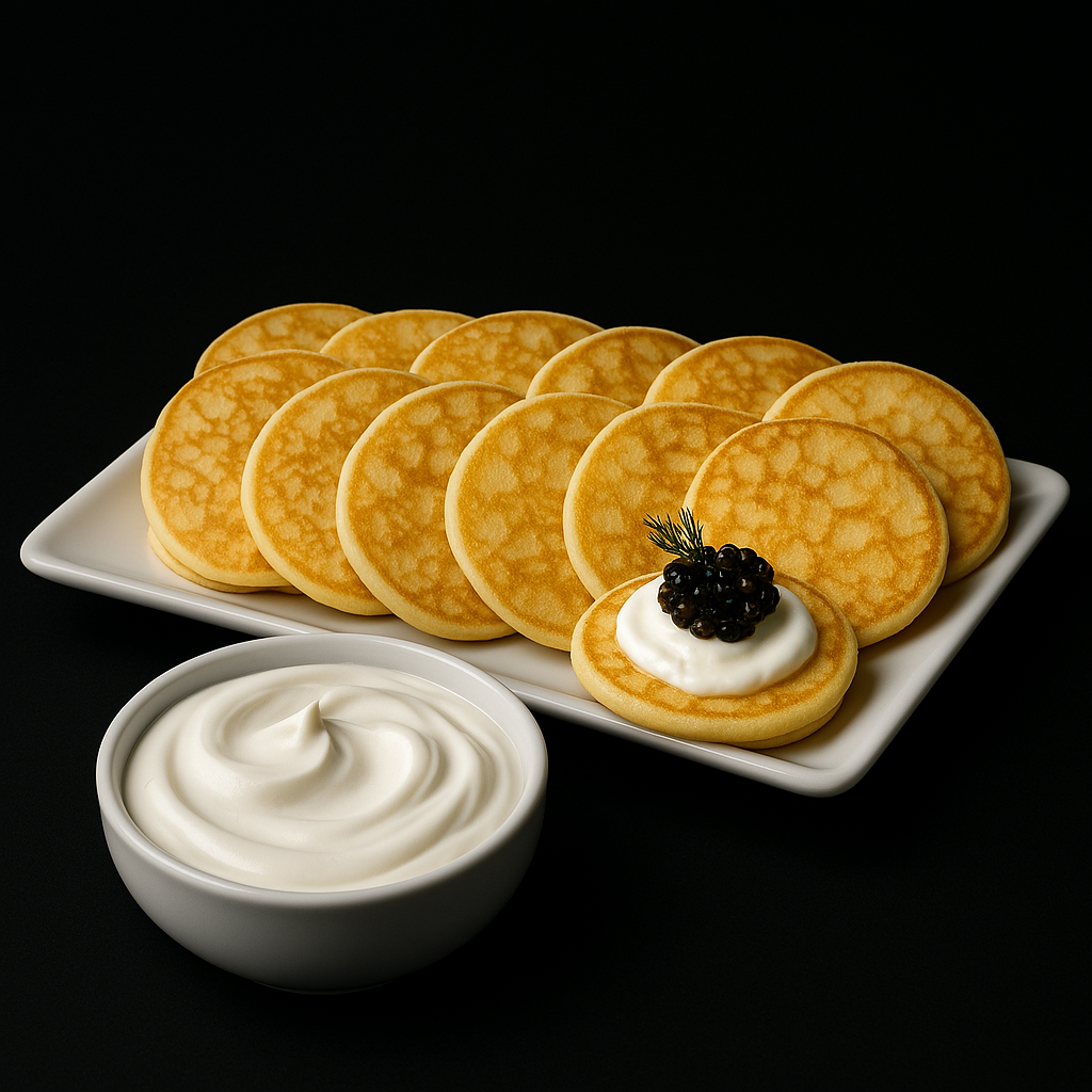 Blinis & Creme Fraiche - Beleaev Caviar