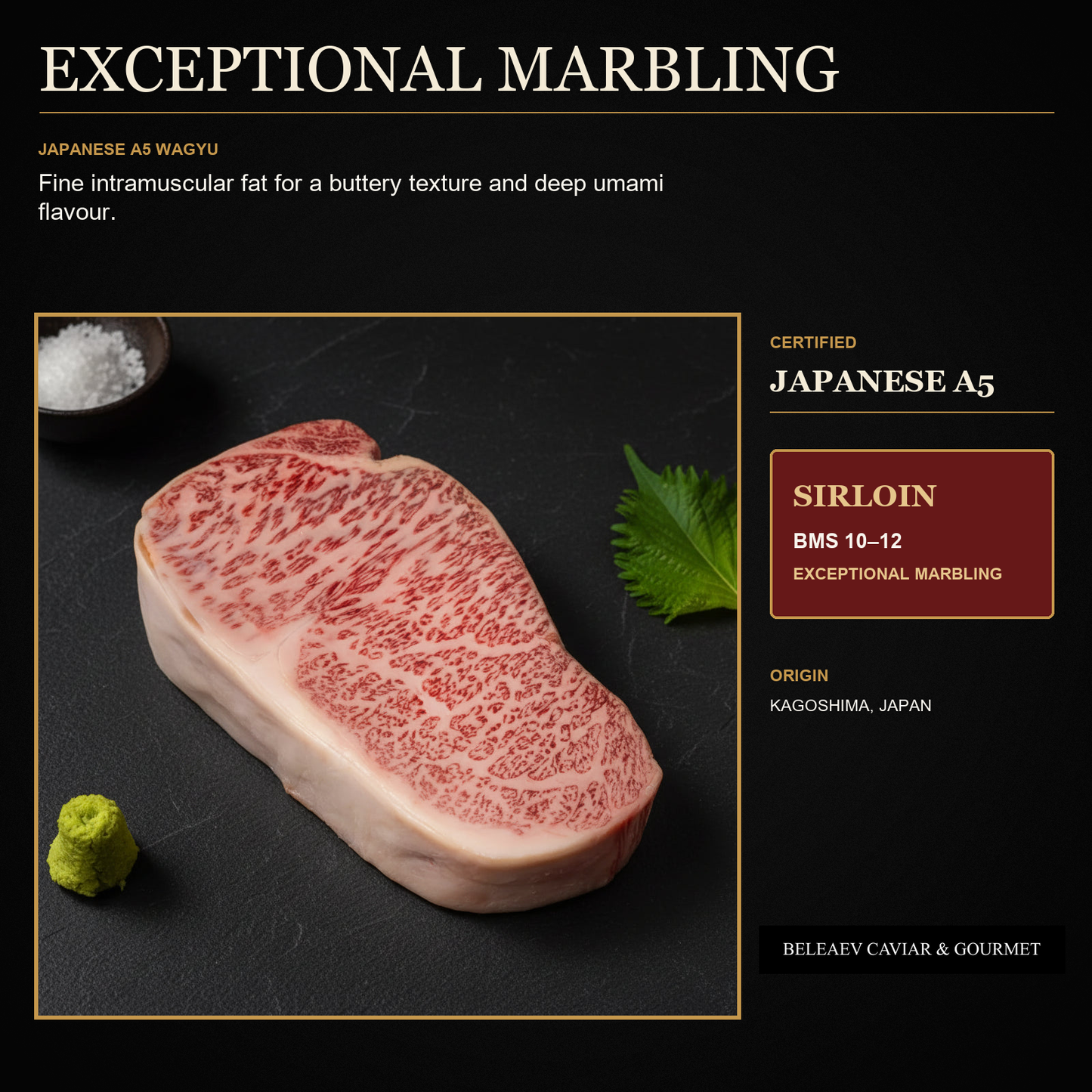 Japanese A5 Wagyu Sirloin , 200g