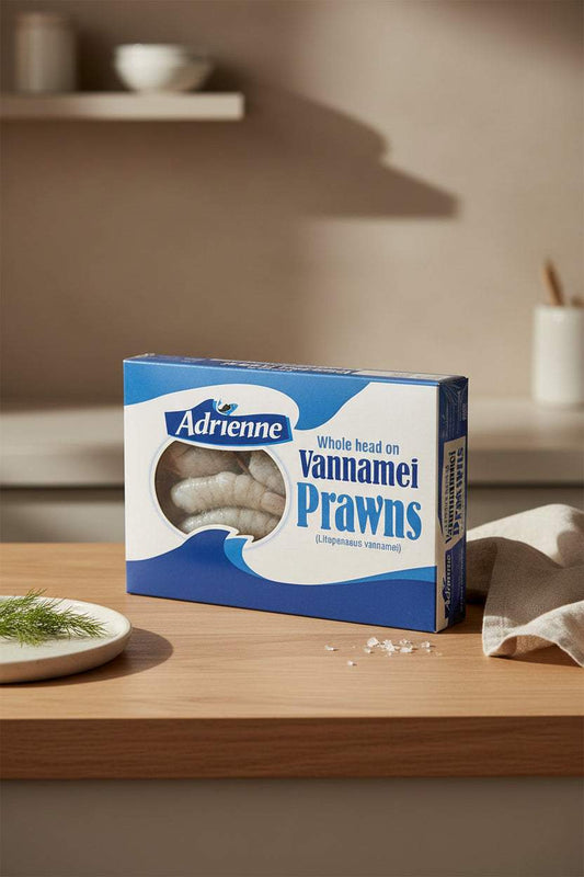 Raw Whole Tiger Prawns, Frozen (600g)