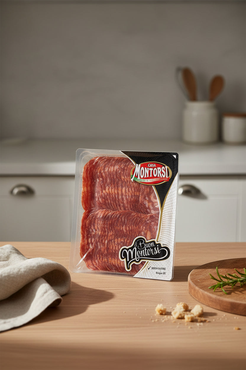 Spianata Piccante Salami Slices 500g product pack