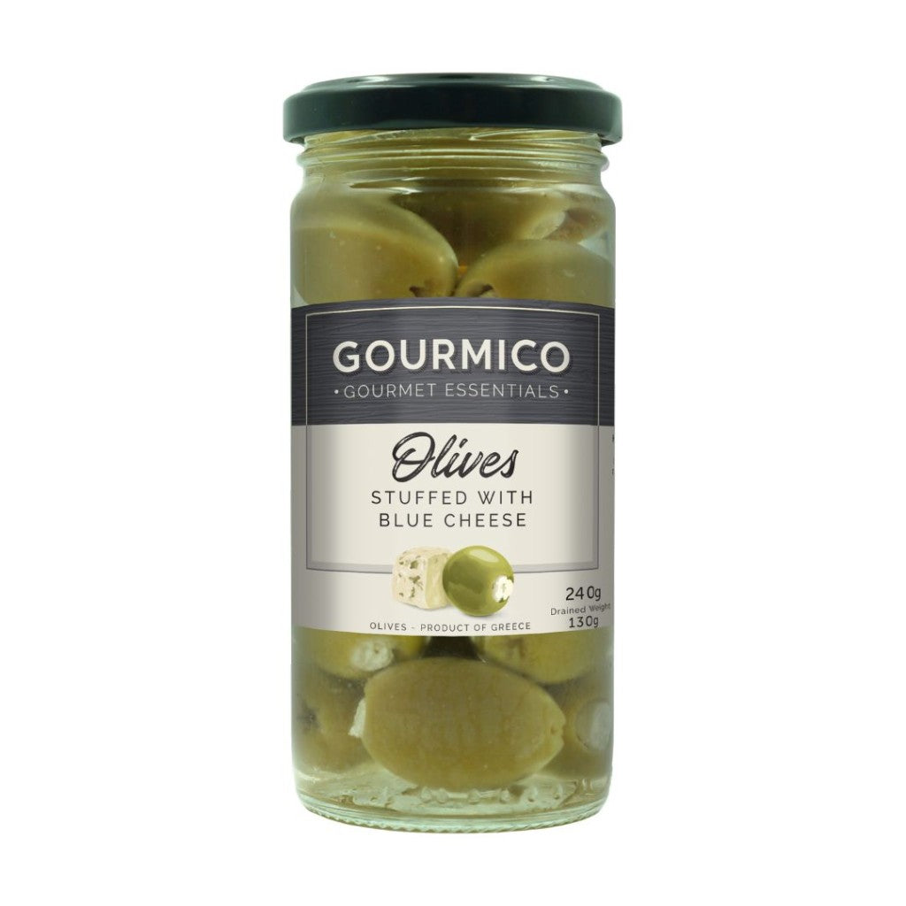 Blue Cheese Stuffed Olives 240g product pack