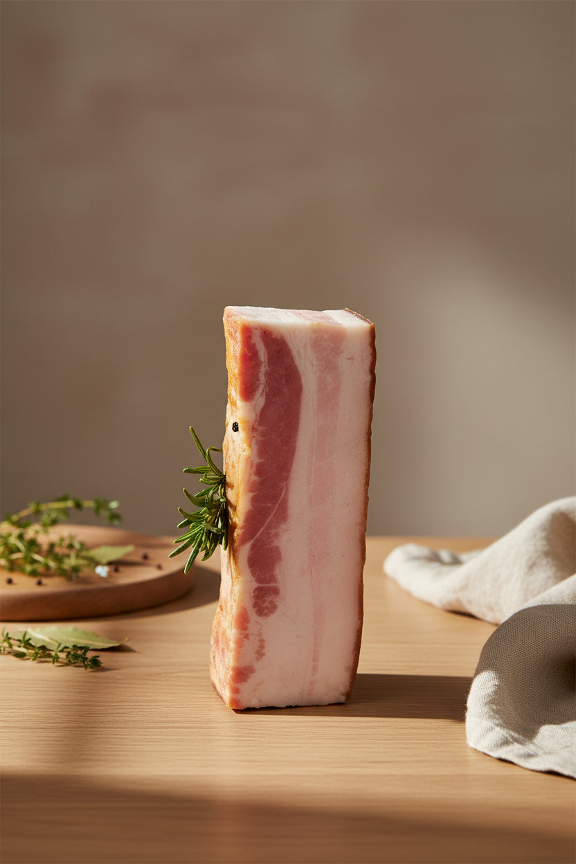 Smoked Pork Belly Pastrami 500g product pack