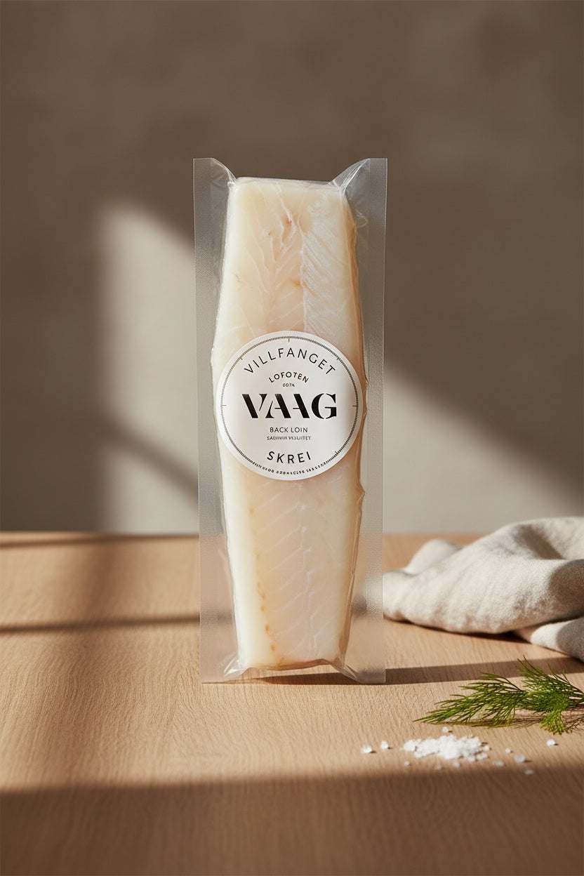 Skrei Cod Long Loin frozen 1.2kg VAAG fresh fillet fish