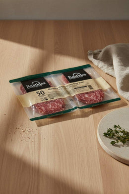 Sliced Saucisson Sec 2 x 250g packs with 50 slices total