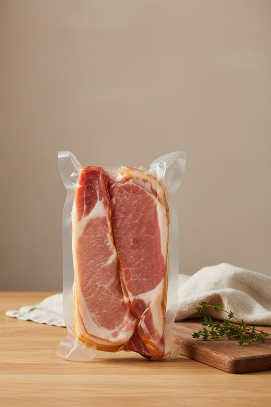 Dry Cured Smoked Back Bacon 1kg product pack