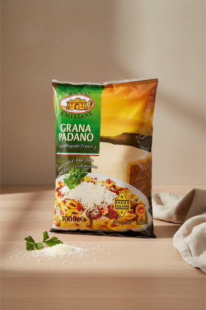 Grated Grana Padano 1kg product pack