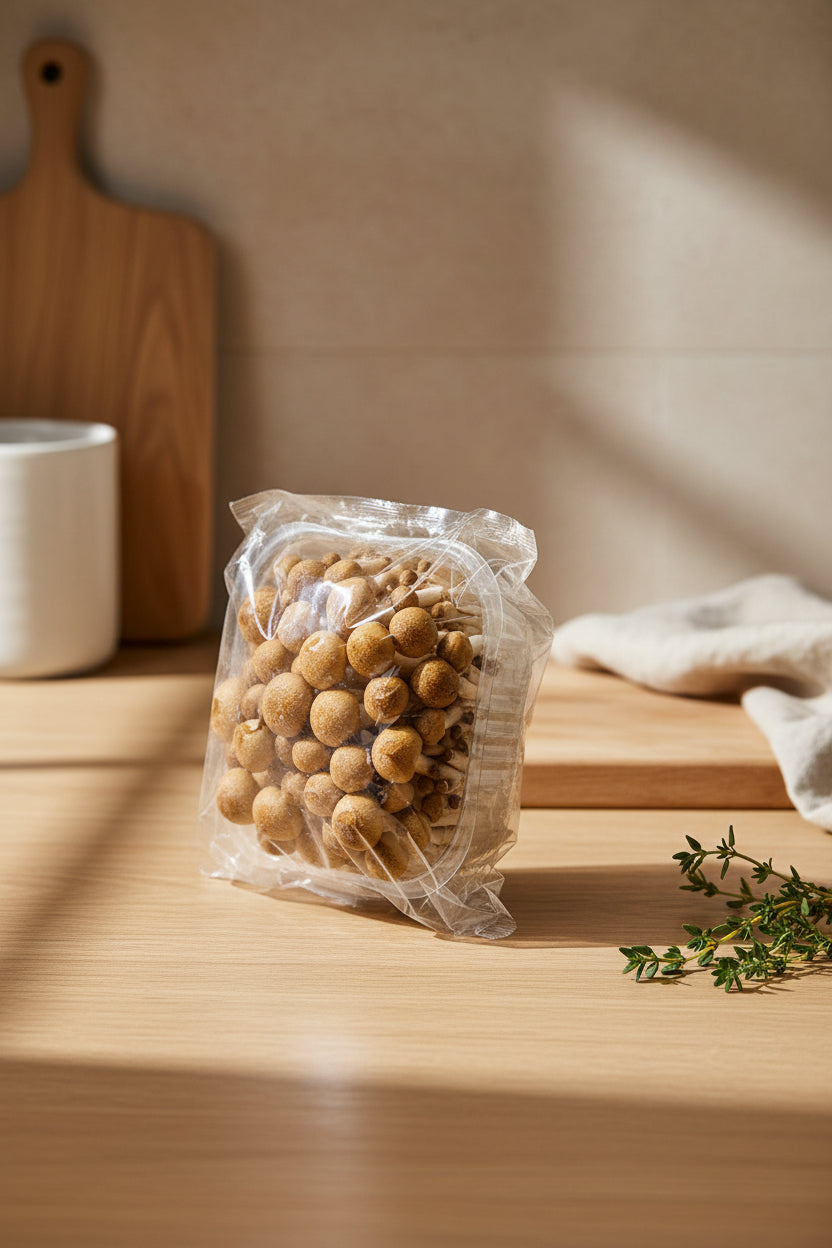 Brown Shimeji Mushrooms 150g product pack