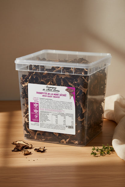 Dried Trompette Mushrooms 500g product pack