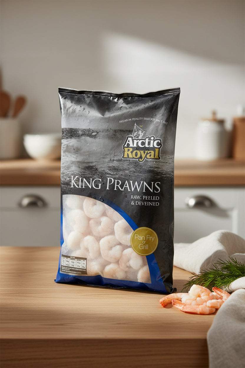 Raw Peeled Tiger Prawns, Frozen (700g)