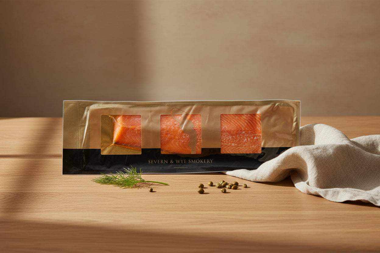 Hot smoked salmon side, approx. 1kg, ready to serve chilled