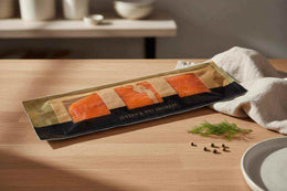 Long-sliced smoked salmon side approx 1kg ready to serve chilled