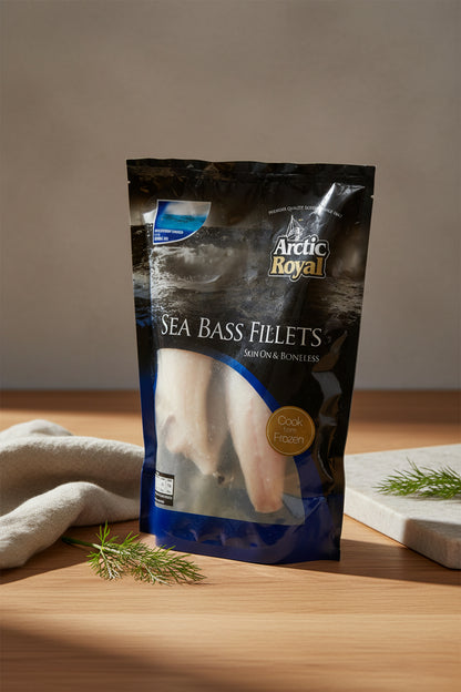 Frozen Seabass Fillets 800g product pack